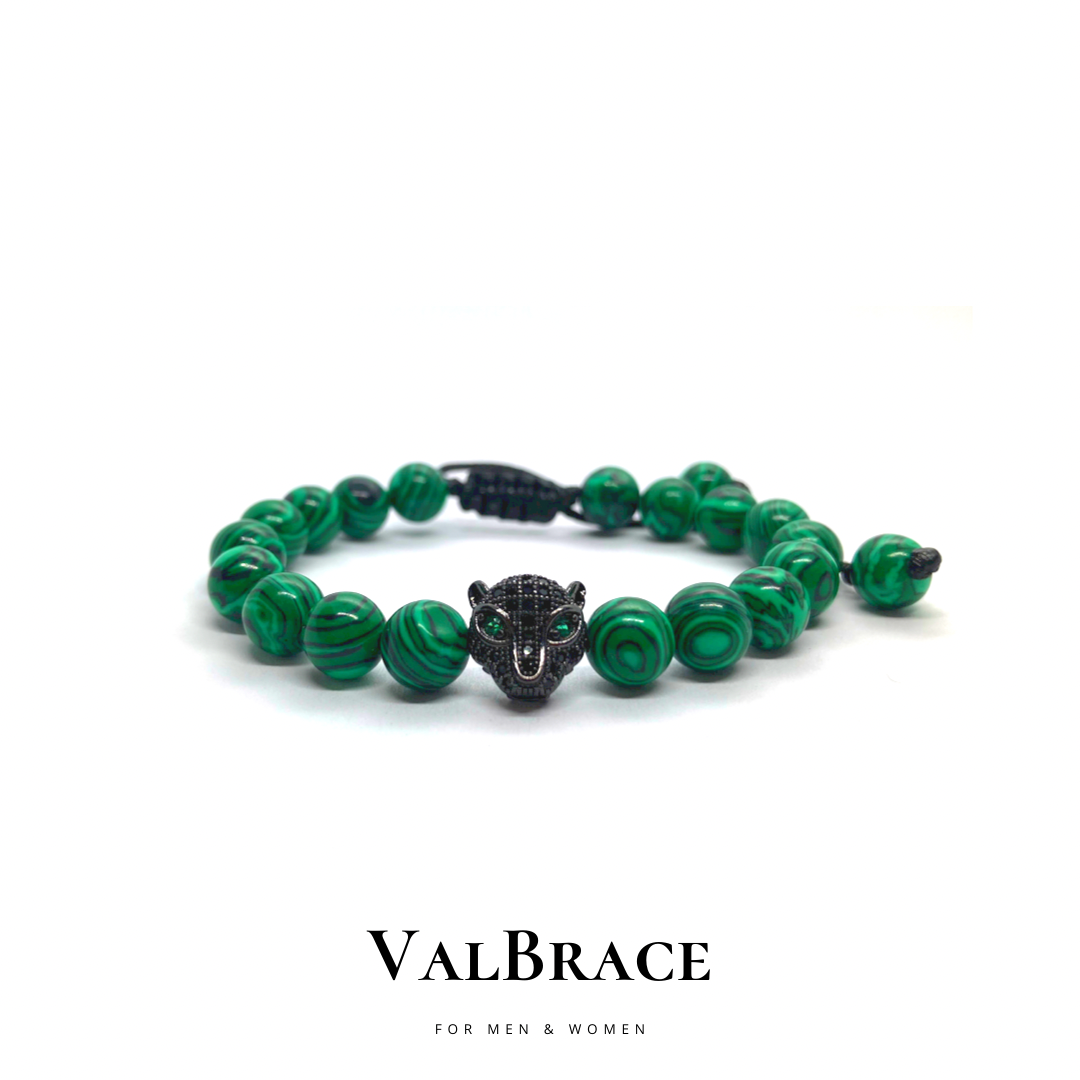 Pulsera ValBrace Malachite Panther