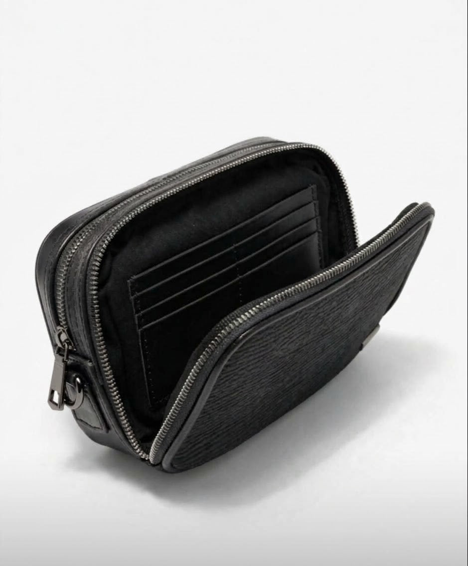 CROSSBODY VELARIO- pitone nero