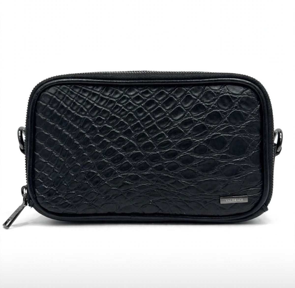 CROSSBODY VELARIO- coccodrillo nero