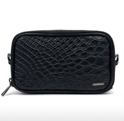 CROSSBODY VELARIO- coccodrillo nero
