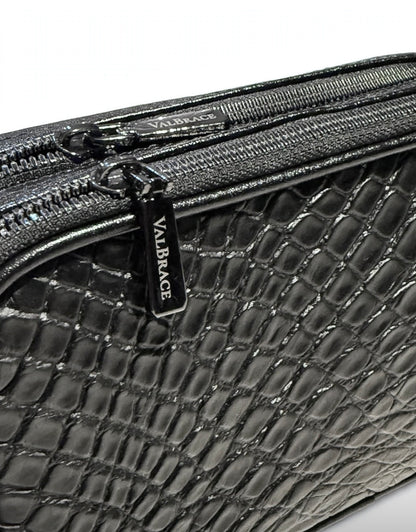 CROSSBODY VELARIO- coccodrillo nero