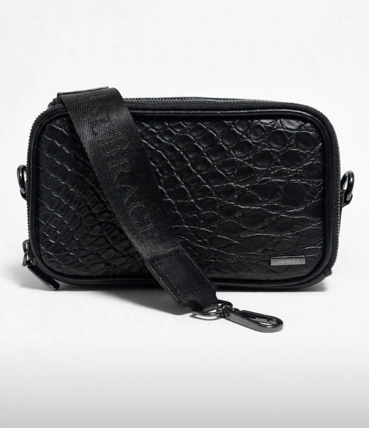 CROSSBODY VELARIO- coccodrillo nero