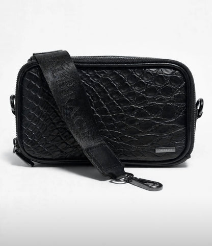 CROSSBODY VELARIO- coccodrillo nero