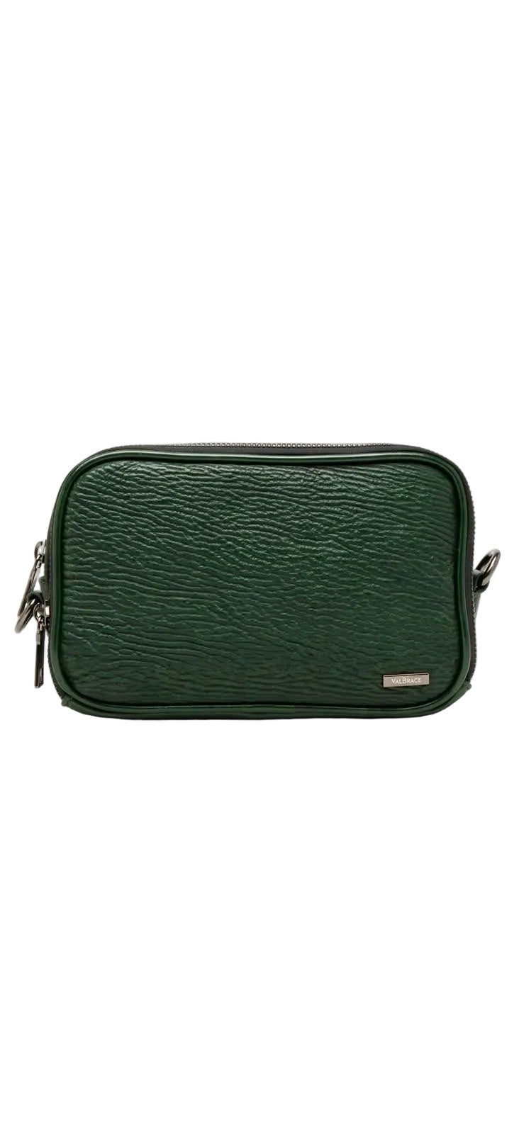 Puro Verde Squalo crossbody in pelle di squalo